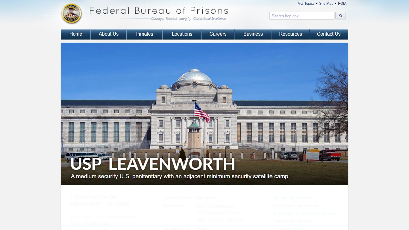 USP Leavenworth - Federal Bureau of Prisons