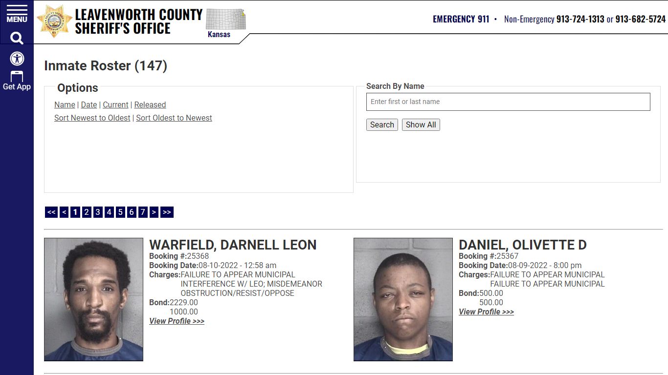 Inmate Roster - Leavenworth County Sheriff's Office